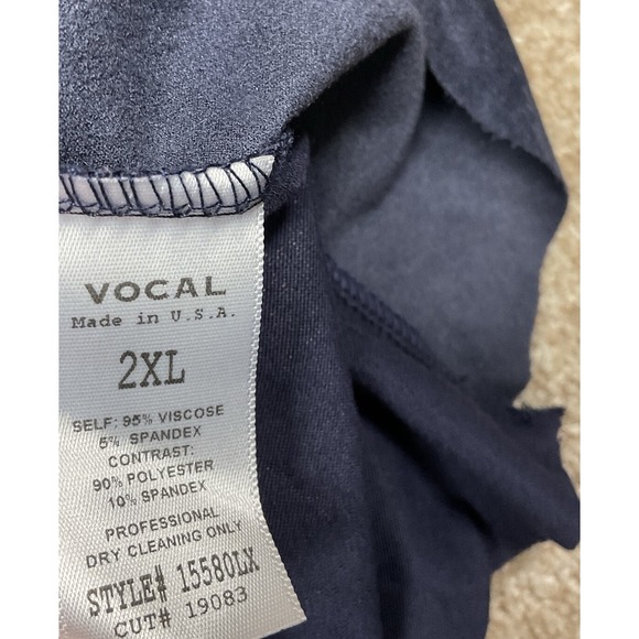 VOCAL Voice Of California Long Sleeve V- Neck Beaded Tunic Size 2XL Multi Color - Picture 4 of 11